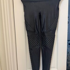 SPANX Black Faux Leather Leggings
